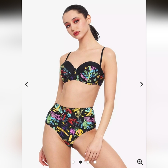Universal Monsters Swim Top- 1 & High-Waisted Swim Bottoms- 2 - Picture 1 of 6